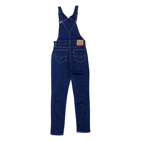 LEVIS Blue Denim Overalls Designer Casual Jeans Womens Small (Size 2) - Picture 2 of 7